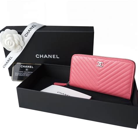 chanel light pink wallet|chanel pink wallet price.